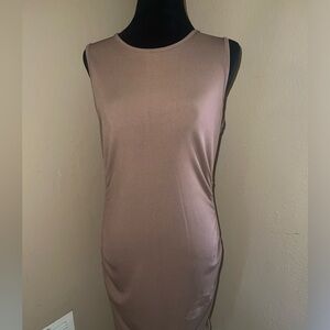Tank top tan and brown dress from SHEIN with side strap for length adjustment